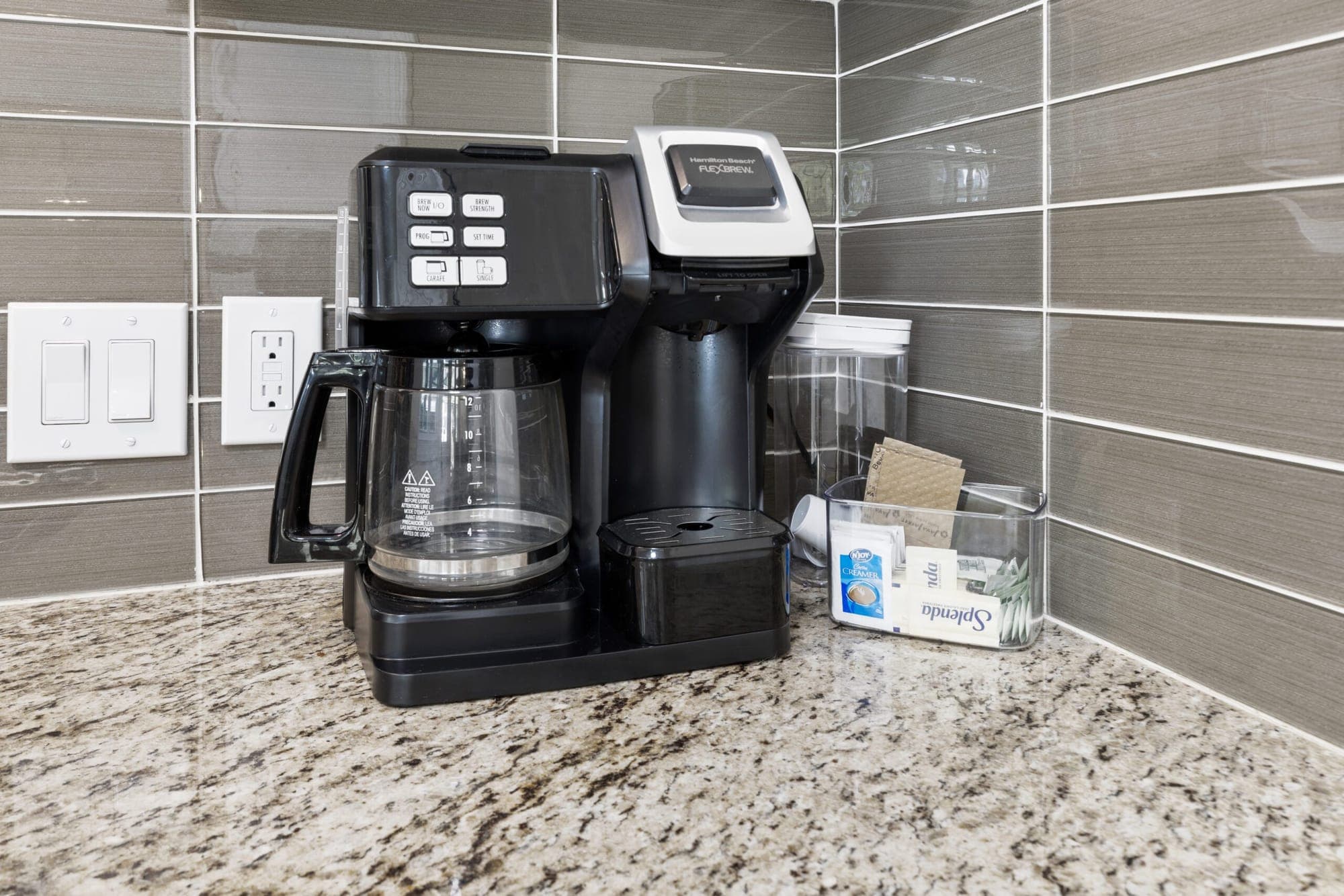 Coffee maker on the kitchen counter