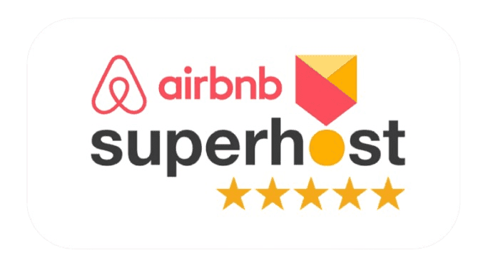 Airbnb Superhost, rated five stars